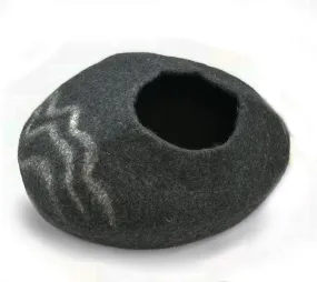 100% Natural Wool Eco-Friendly 40 Cm Cat Cave - Handmade Shaped Felt