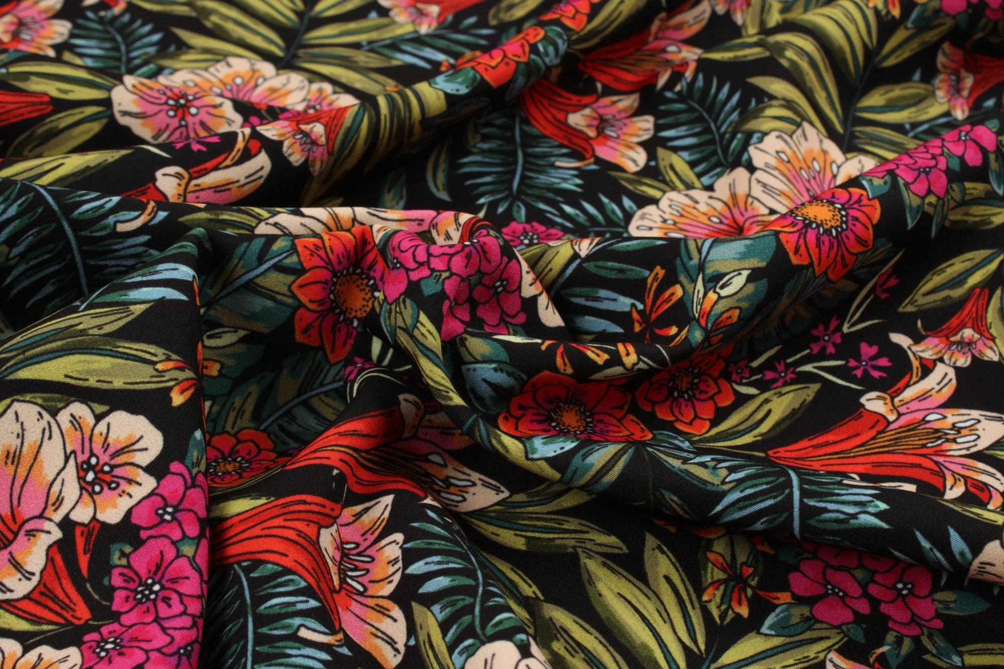 20 MTS ROLL - Stretch Matt Satin - Floral print - OFFER: 3€/MT