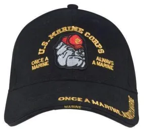 9339 Deluxe Low Profile Cap - Blk Marine Bulldog