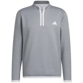 adidas Microdot 1/4 Zip Pullover  - White/Grey Three