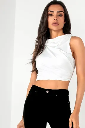 Atlas White Slinky Crop Top