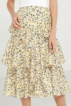 Brooke Floral Ruffle Tiered Skirt