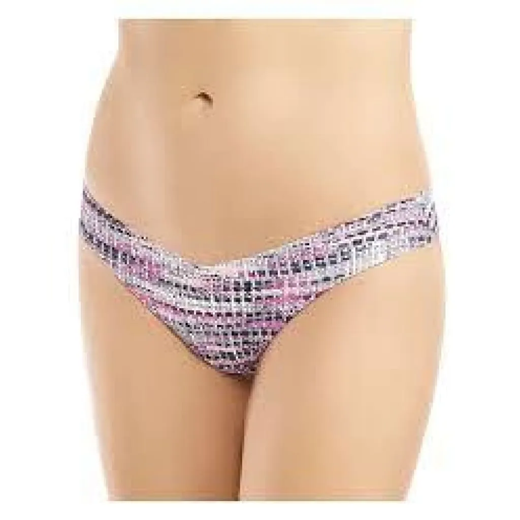 Commando Printed Thong Size MEDIUM/LARGE Pink Tweed NWT