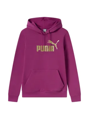 Felpa Puma fuxia con cappuccio Essential Glitter 684767-45