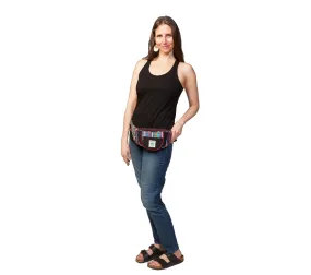 Festival Fanny Pack, Hemp/Cotton Blend, Hippy Hip Pack, Black Belt Bag