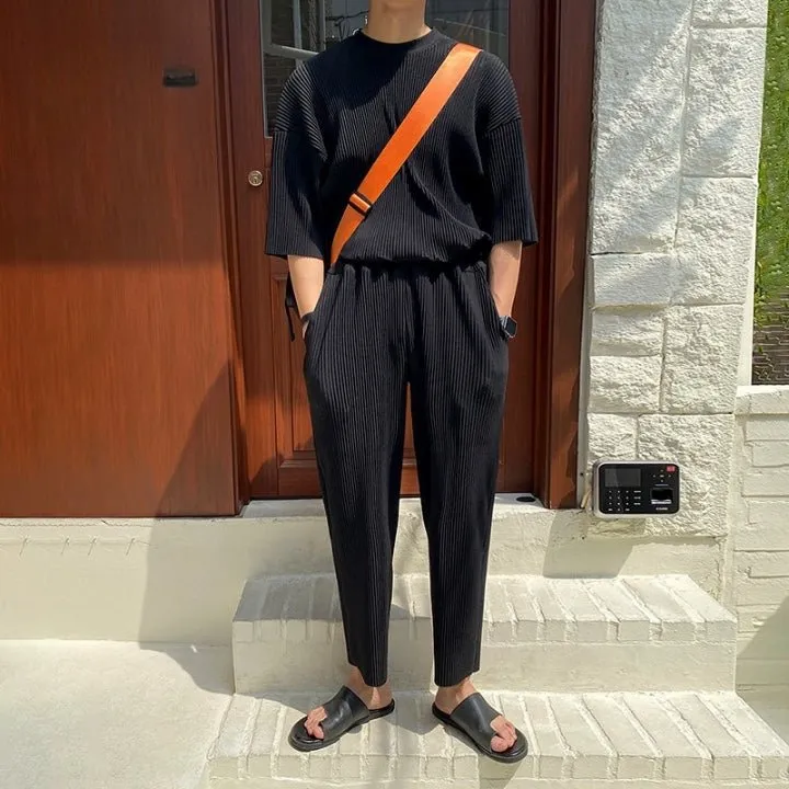 GS No. 46 Pleated Oversized T-Shirt/Pants