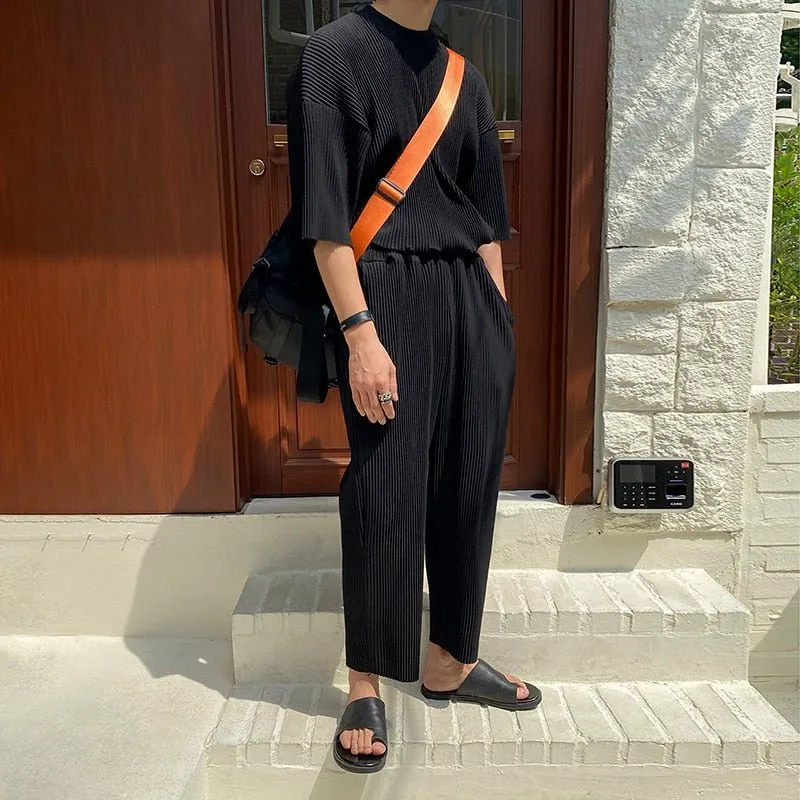 GS No. 46 Pleated Oversized T-Shirt/Pants