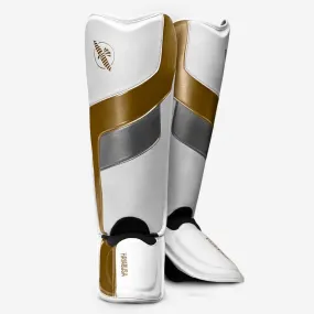 HAYABUSA T3 FULL SHIN GUARDS - WHITE/GOLD