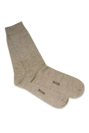 Jersey Woman's Wool Socks Bison & Merino