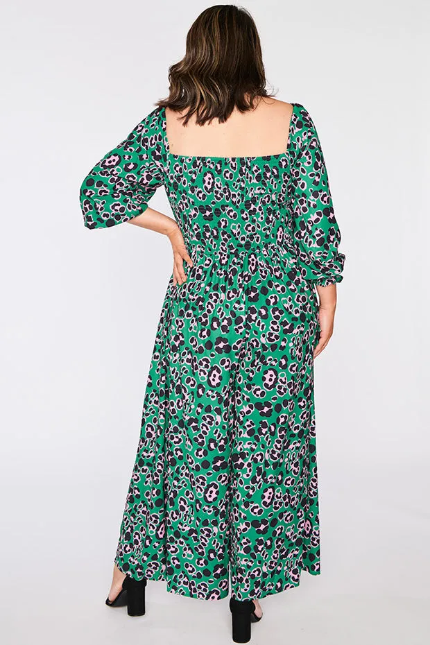 Kiki Green Leopard Jumpsuit