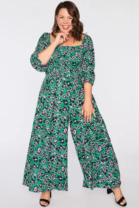 Kiki Green Leopard Jumpsuit