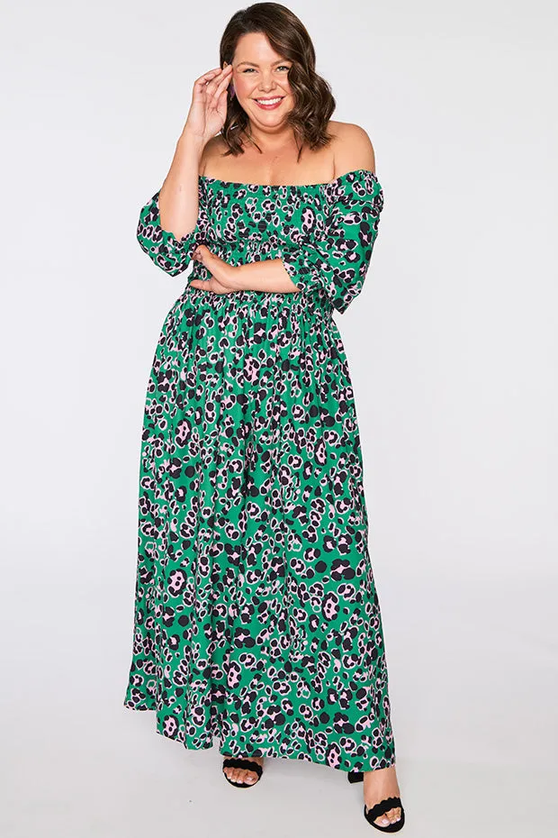 Kiki Green Leopard Jumpsuit