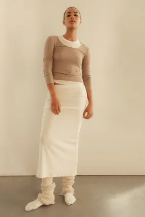 KNIT MAXI SKIRT