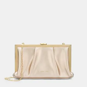 Lavie Luxe Pleatz framed Rose Gold Medium Women's Clutch