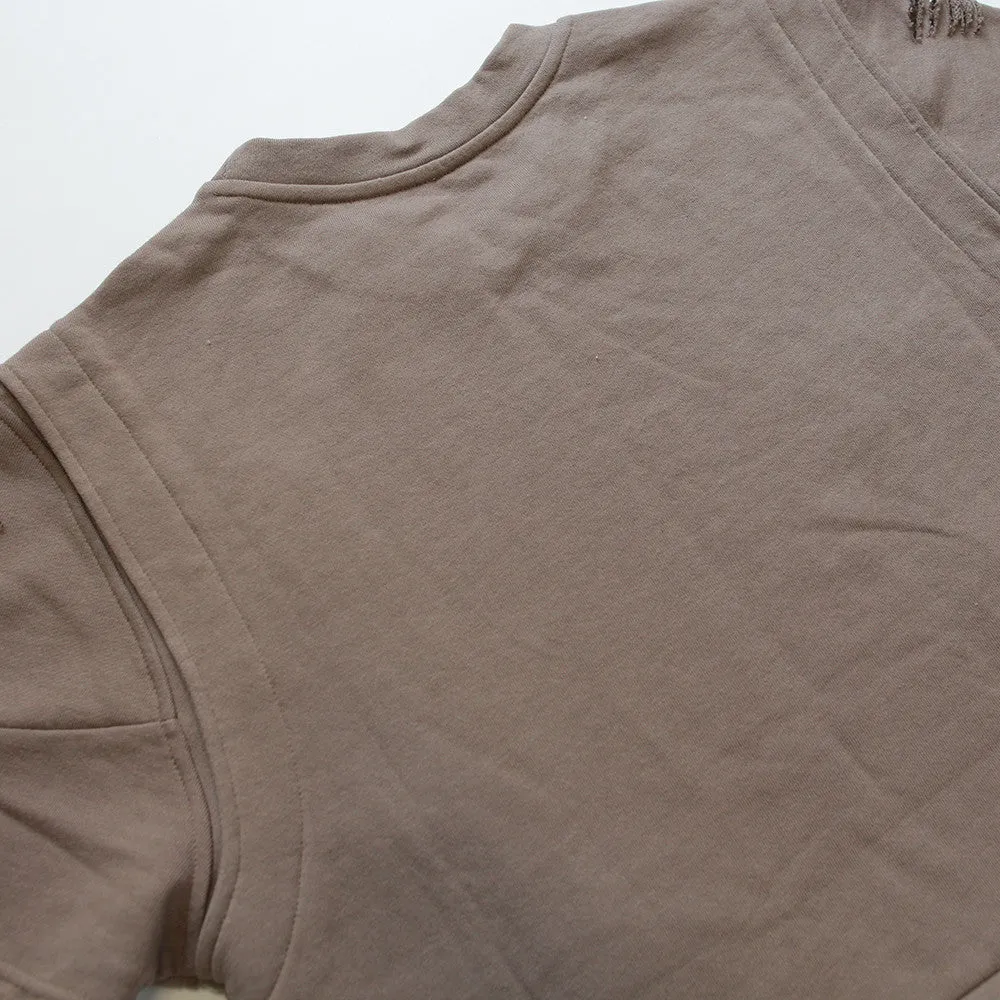 Long Live the Youth Distressed S/S Taupe Sweatshirt