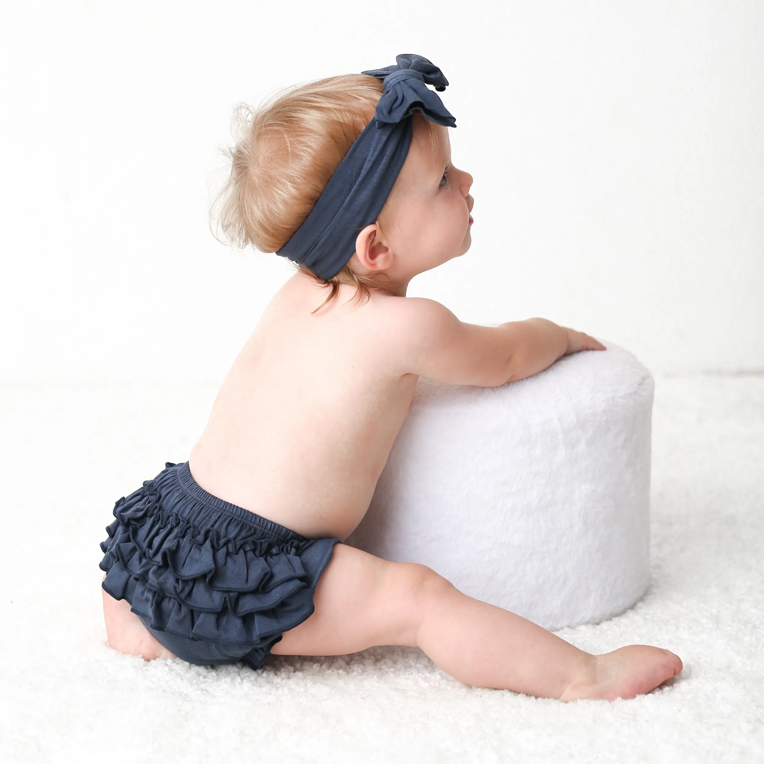 Midnight Navy Bloomer and Headband