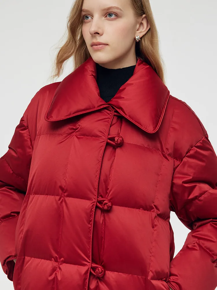 New Chinese-Style Lapel Goose Down Jacket